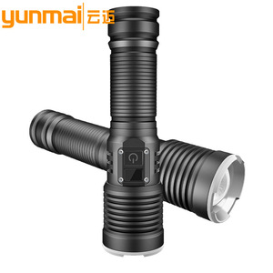 XHP70 ไฟฉาย LED 18650 26650 แบบชาร์จไฟได้ประเภทซีดิจิตอลจอแสดงผลแบบยืดหดได้กำลังสูงไฟฉายระยะไกล - Product Image 2