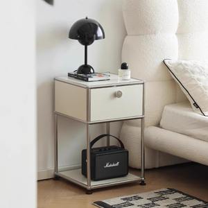 أثاث غرفة نوم كلاسيكية عصرية بسيطة من باوهاوس ، طاولة بجانب السرير من الفولاذ المقاوم للصدأ ، أريكة وشقة وغرفة معيشة - Product Image 6