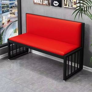 Hair Salon Waiting Chairs Double and Triple Wrought Iron Sofas with Soft <b>Cushions</b> Modern Leisure Long Benches - Product Image 6