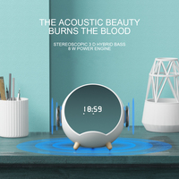 Haut-parleur Bluetooth sans fil Q8, réveil, planète, chargement sans fil, ia, voix intelligente, haut-parleur Bluetooth