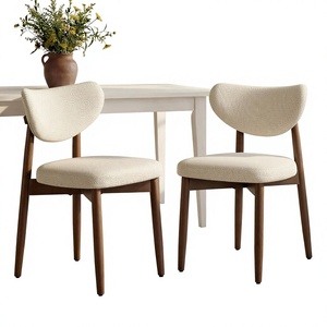 Juego de 2 Sillas de Comedor VASAGLE de Madera, Patas de Madera Maciza Tapizadas, Respaldo Curvo Ergonómico, Asas Integradas - Product Image 2
