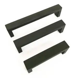 CS004 Möbel Schublade Tür Hardware 10x20mm Bar Square Black Schrank griffe