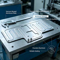 Plaque de refroidissement liquide personnalisée pour batterie de véhicule électrique, en aluminium brasé sous vide, pour la gestion thermique des véhicules électriques