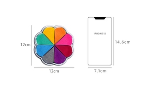 Ensemble de tampons encreurs DF, motif goutte d'eau en forme de pétale, <span class=keywords><strong>encre</strong></span> à base d'eau, papier moyen, sceau de bureau, fournitures de décoration créatives DIY - Product Image 5