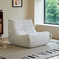 Fauteuil lounge Caterpillar moderne en tissu vert, style Togo, canapé surdimensionné pour salon, chambre, hôtel, maison d'hôtes