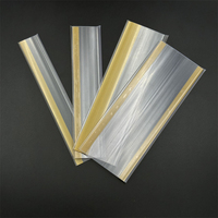 Porte-étiquettes de prix en plastique durable OEM avec bandes de données adhésives pour étagère plate pour présentoirs de supermarché