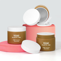 Pots vides en plastique PET de 250g (8oz) avec couvercle pour crème exfoliante, après-shampoing, cosmétiques et beurre corporel pour les soins de la peau