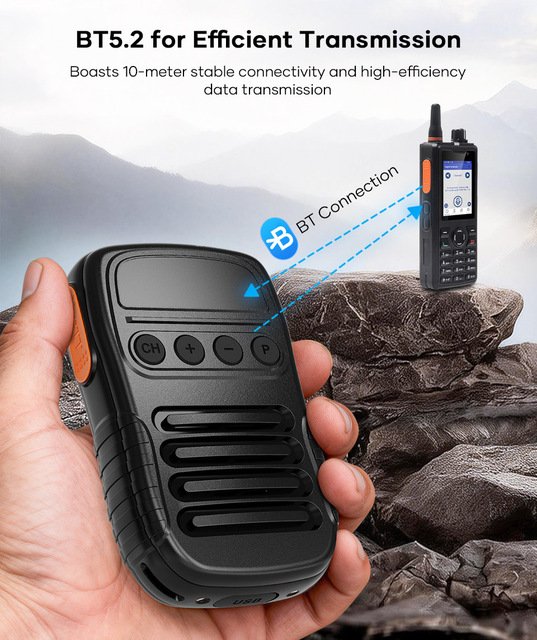 Professional Wireless Microphone Handheld Mini Long Range High Quality Walkie Talkie Microphone with PTT Button