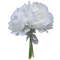 Buket bunga pernikahan buatan, buket bunga Peony buatan untuk pernikahan 15cm * 25cm * 25cm