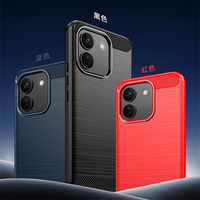 Coques de téléphone portable en fibre de carbone brossée Lichicase pour Redmi 17 Note 17 Pro Max, étui de téléphone portable en TPU antichoc