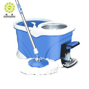 Las cualidades de 360 plana trapeador casa fácil de limpiar piso girando fregona con cubo conjunto - Product Image 2