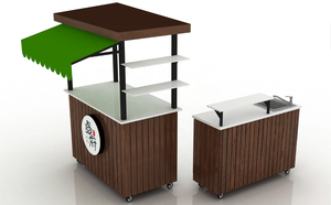 Soporte pequeño de madera para carrito de comida al aire libre, <span class=keywords><strong>venta</strong></span> al por menor - Product Image 3