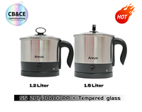 Casserole électrique multifonction en acier inoxydable 1,5 L, prix d'usine, certifiée CB CE, pour la cuisson des nouilles, portable, pour la maison