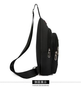 Sac bandoulière homme I-0375 – Sac de rangement simple pour voyage et extérieur – Petit sac messager noir uni avec poche - Product Image 6