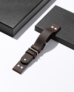 Correa de reloj de cuero de vaca de grano completo Vintage de lujo para hombre personalizable 20mm/22mm reemplazo de pulsera OEM ODM - Product Image 3