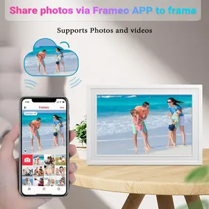 Digitale Fotolijst Frameo 10.1 "Wifi Digitale Fotolijst Ips Touchscreen, Gebouwd In 16Gb Geheugen, Foto 'S En Video 'S Direct Delen