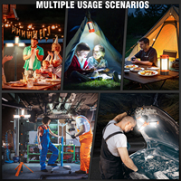 Lanterne de camping rechargeable avec plusieurs modes d'éclairage, luminosité réglable, lampe de poche SOS pour les situations d'urgence en extérieur et le travail – Stock US