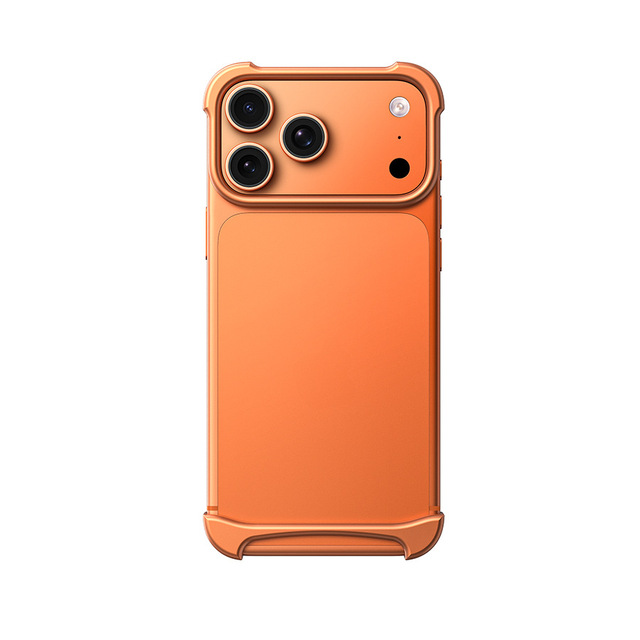 Metal Bumper Shockproof Mobile Phone Case With Lens Protector Borderless Phone Cover for iPhone 17 16 15 14 13 12 Pro Max