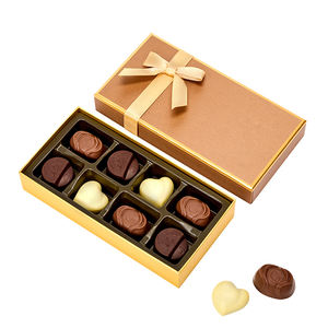 Boîte de 8 chocolats <span class=keywords><strong>au</strong></span> lait, chocolats noirs, chocolats à la noix de coco et bonbons, emballage cadeau pour anniversaire, mariage - Product Image 3
