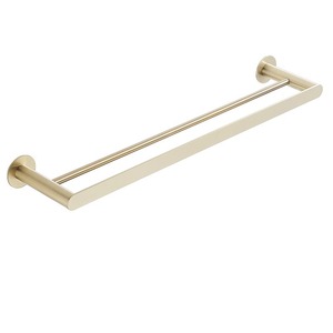 Towel Rack Double <b>Rod</b> 304 Stainless Steel Brushed Gold Bathroom <b>Shower</b> Storage Rack - Product Image 5