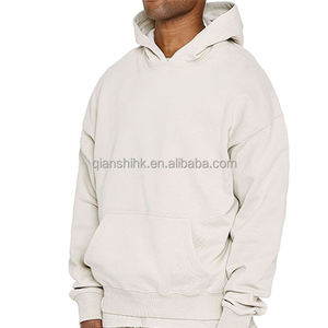 เสื้อสวมหัวผ้าฟลีซเทอร์รี่ขนแกะเฮฟวีเวตสีดำเสื้อมีฮู้ดเสื้อแนวสตรีทแวร์ผ้า100% หนาทรงหลวมเสื้อมีฮู้ด480 GSM - Product Image 3