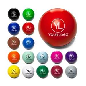 Jouets anti-stress en mousse PU ronde, impression couleur, logo personnalisé, cadeaux promotionnels durables, réduction de la pression - Product Image 1