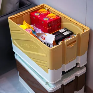 Car Foldable Storage Box With Wheels Folding Box Of Car Buckle Stretch Rod