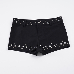 Shorts Negros con Tachuelas para Mujer, con Cierre y Botón, Cintura Baja, Adorno de Remaches, Pantalones Cortos Sexys, Ropa Urbana, Verano 2026, Nueva Moda - Product Image 6