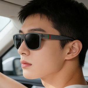 Men's Polarized Sunglasses UV400 <b>Black</b> <b>Frame</b> TAC Lens Driving Fishing Cycling Outings - Product Image 1