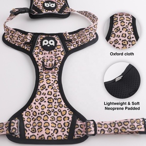 Set Tali Kekang Anjing Tanpa Tarik, Tali Kekang Hewan Peliharaan yang Dapat Disesuaikan, Kalung Anjing, Tali Pengikat, Tempat Kantong Kotoran, Dasi Kupu-kupu, Perlengkapan Hewan Peliharaan - Product Image 4
