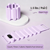 Sangle de poids ajustable en silicone écologique avec compteur intelligent pour exercices de yoga des chevilles et des pieds - Options 1,5 lb/2,5 lb/4,5 lb