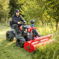 Tondeuse autoportée diesel 4x4 à fléaux avec élévateur hydraulique pour plantations de thé et pentes agricoles