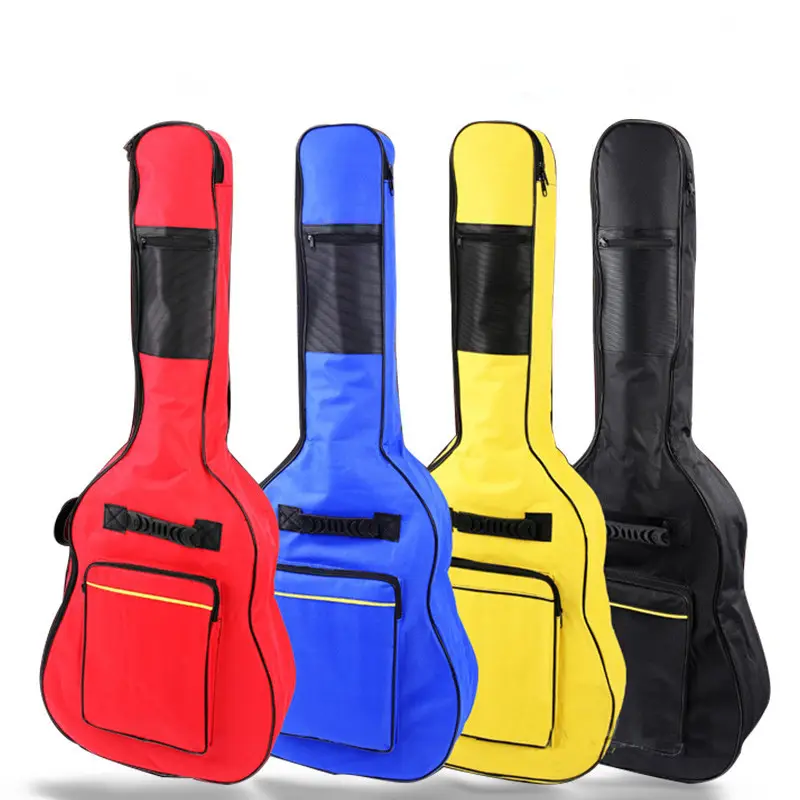 Multi Function Storage OEM Logo Print Acoustic Guitar Bag Colorful 41 inch Waterproof Guitar Bag