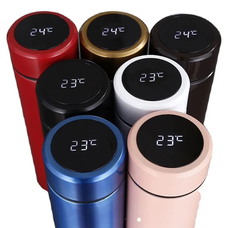 New Design Smart Insulation LED Temperature Display Stainless Steel Water Bottle