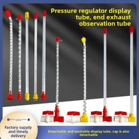 Kit de régulation de pression pour ligne d'abreuvement avicole avec tube de niveau d'eau et valve de purge d'air pour l'abreuvement par pipette des poulets et cailles en élevage