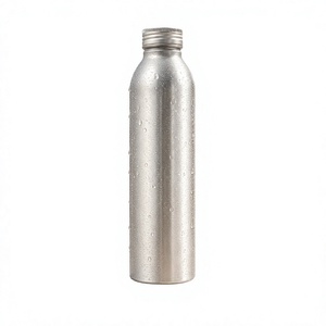 Bouteille de boisson en aluminium brossé 99,7 % pur avec bouchon à vis ROPP, conception de marque personnalisée, impression offset - Product Image 1