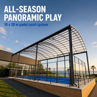 Toit électrique pour équipement de court de padel extérieur