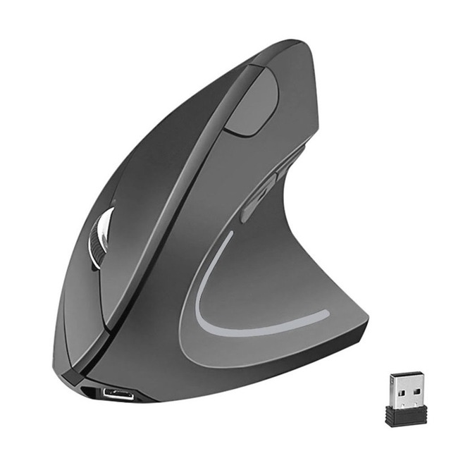 Hot Seller 2.4G Wireless Ergonomic Optical USB Mouse Vertical Design with 3 Adjustable DPI for Big Hands Right Hand Orientation