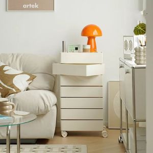 Carrito de Almacenamiento Naranja con 6 Cajones sobre Ruedas para Dormitorio o Cuarto de Niños - Product Image 2