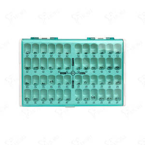 Coronas Dentales Pediátricas de Acero Inoxidable, Paquete de Recarga de Coronas Metálicas Preformadas para Dientes Deciduos de Niños, Equipo de Terapia Oral - Product Image 1