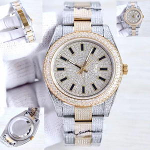 Luxury Automatic Iced Moissanite VVS D Colour Glass <b>Watch</b> 10 Bar Water Resistant Stainless Steel Moissanite <b>Case</b> ETA Movement - Product Image 1