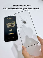 Protector de Pantalla de Vidrio Templado Antiestático con Borde Curvo Grande ESD 0.4MM, Arco Grande OG 9H para Redmi Note 15 14 13C 12 11 10 9 Pro 5G