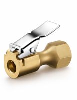 Embout de gonflage de pneu en laiton robuste à flux fermé avec clip, connecteur universel pour compresseur d'air et outils de pompage