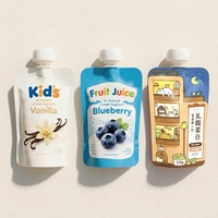 Pochettes souples personnalisées avec bec verseur de 120 ml, 200 ml, 500 ml pour le stockage de lait, jus, purée, gelée – Sacs d'emballage liquide avec bec verseur