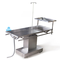 Table d'opération vétérinaire électrique chauffante OSCAT 1400x650mm, grande taille, en acier inoxydable 304, réglable en hauteur et inclinable