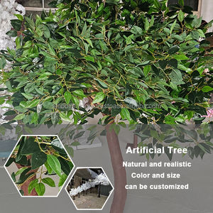 Arbre artificiel en olivier banian à feuilles vertes lisses de 150 cm personnalisé pour la décoration de mariage et d'événements pour la Saint-Valentin - Product Image 3