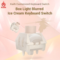 Interrupteurs Kailh BOX Light Blurred Ice Cream, entièrement en POM, pour clavier mécanique, linéaires, 5 broches, étanches IP56, pour jeux RGB et DIY
