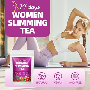 Thé minceur en gros pour femmes, <span class=keywords><strong>14</strong></span> jours, sachets de thé amincissant, brûleur de graisse pour ventre plat, thé aux herbes naturel pour la perte de poids, thé détoxifiant avec stimulation du métabolisme - Product Image 1