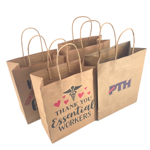 Bolsa de Papel Kraft Reciclado Personalizada con Asa para Regalos, Compras y Comida para Llevar, para Negocios, Fabricada con Máquina - Product Image 2