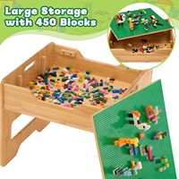 Garderie Maternelle Hauteur Réglable Activité Blocs de Construction Table de Rangement Montessori Pépinière Intérieur Bois Meubles Fournisseurs